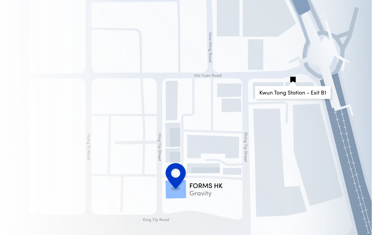 Map of FORMS HK International HQ in Hong Kong