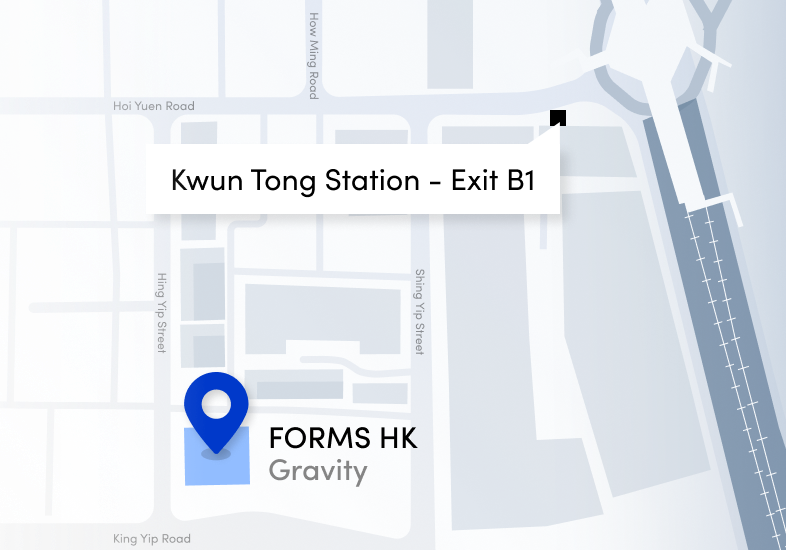 Map of FORMS HK International HQ in Hong Kong